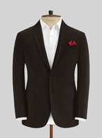 Italian Dark Brown Cotton Stretch Jacket - StudioSuits