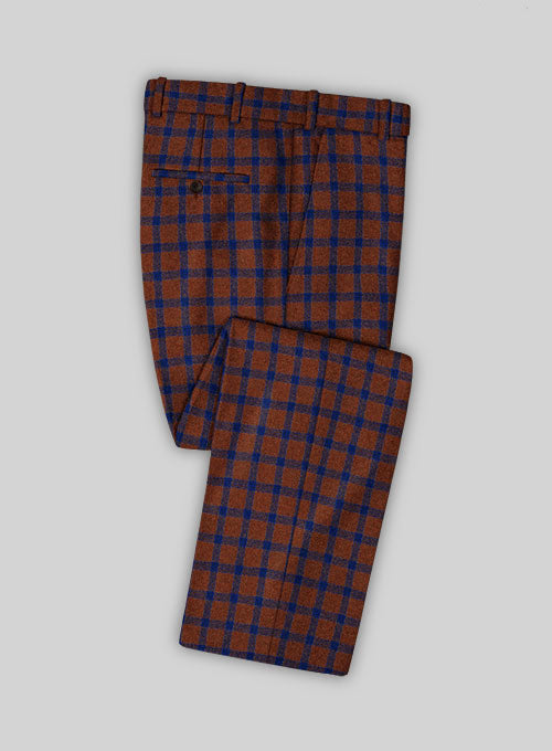 Italian Dislas Rust Tweed Pants - StudioSuits