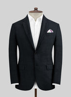 Italian Dark Blue Linen Jacket - StudioSuits