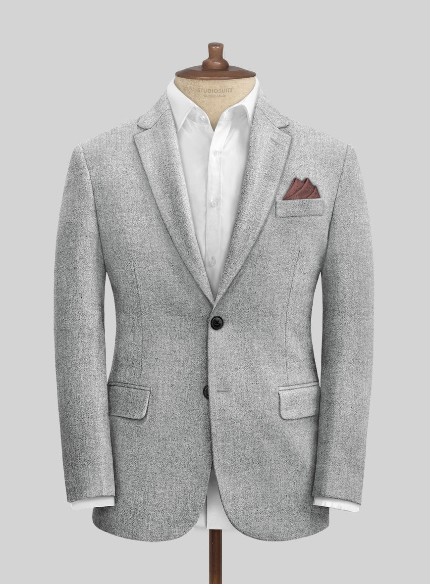 Italian Empire Gray Tweed Suit - StudioSuits