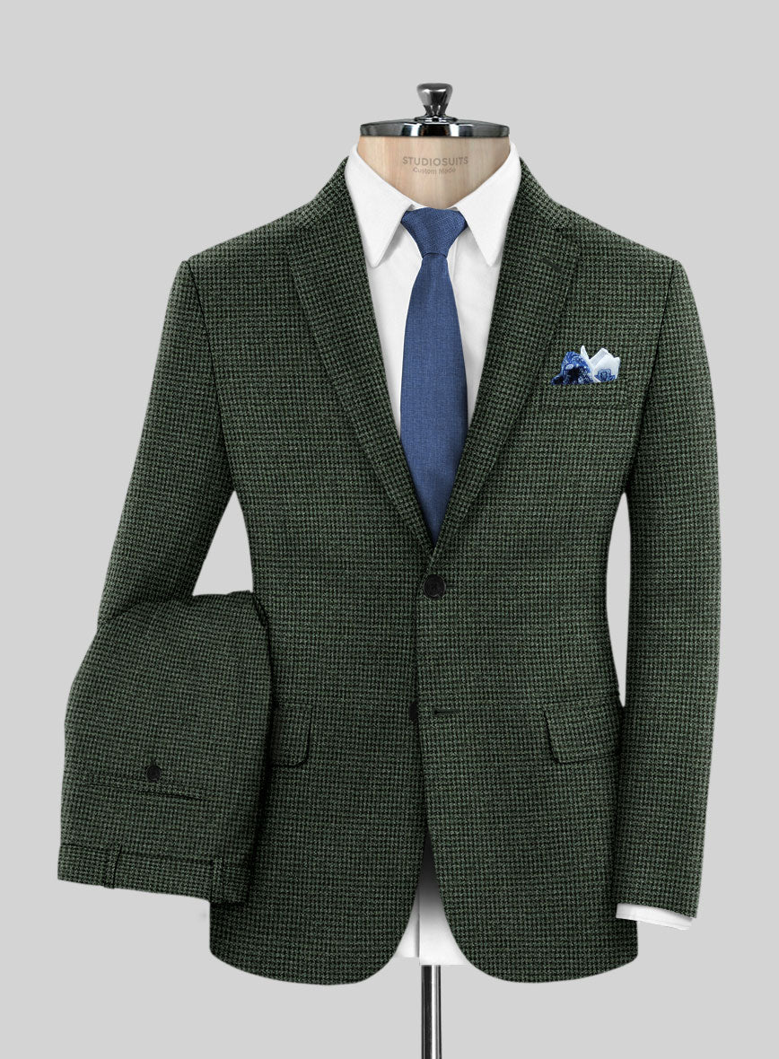 Italian Equiel Green Wool Suit - StudioSuits