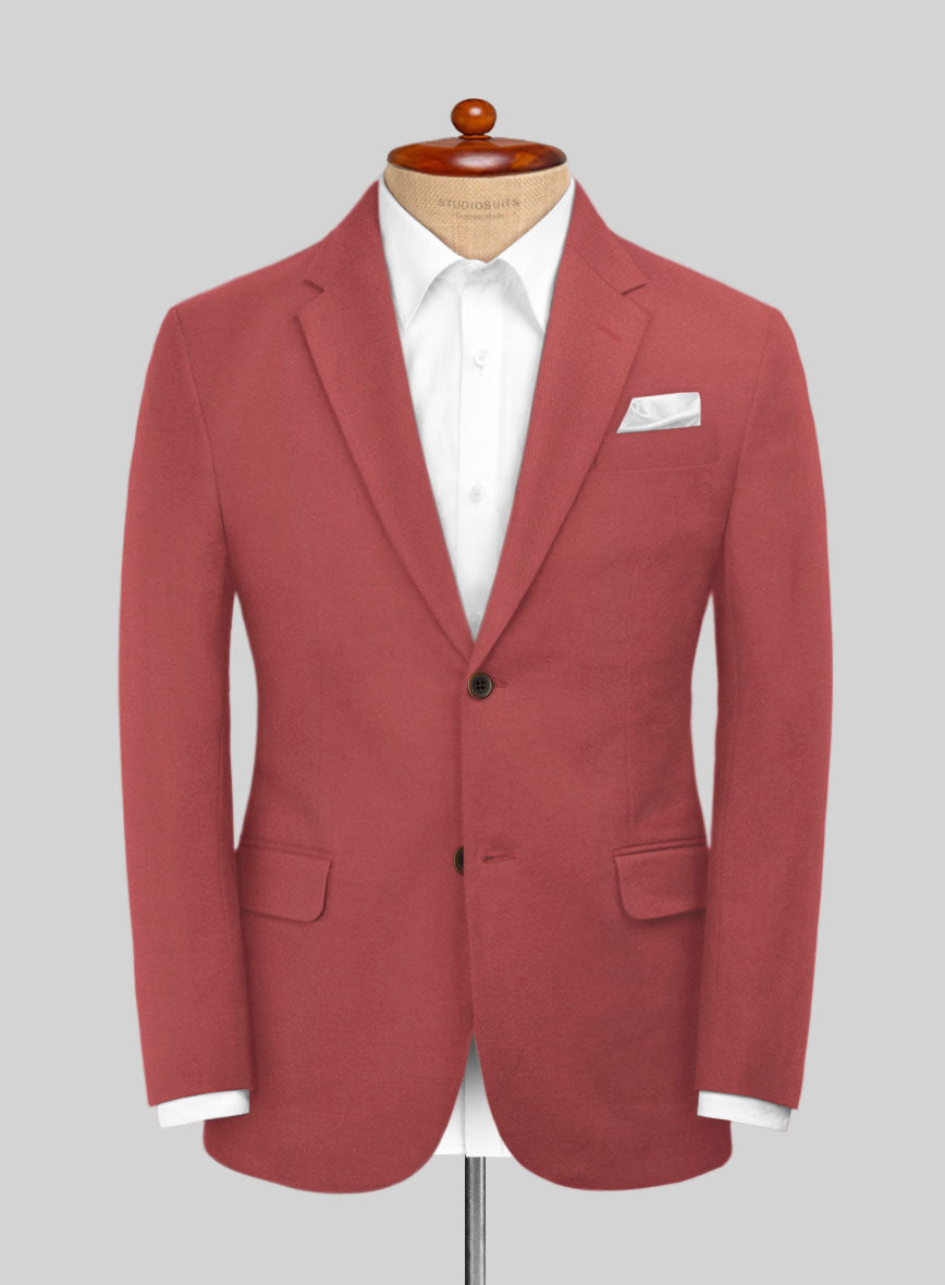 Italian Gimson Red Cotton Stretch Suit - StudioSuits