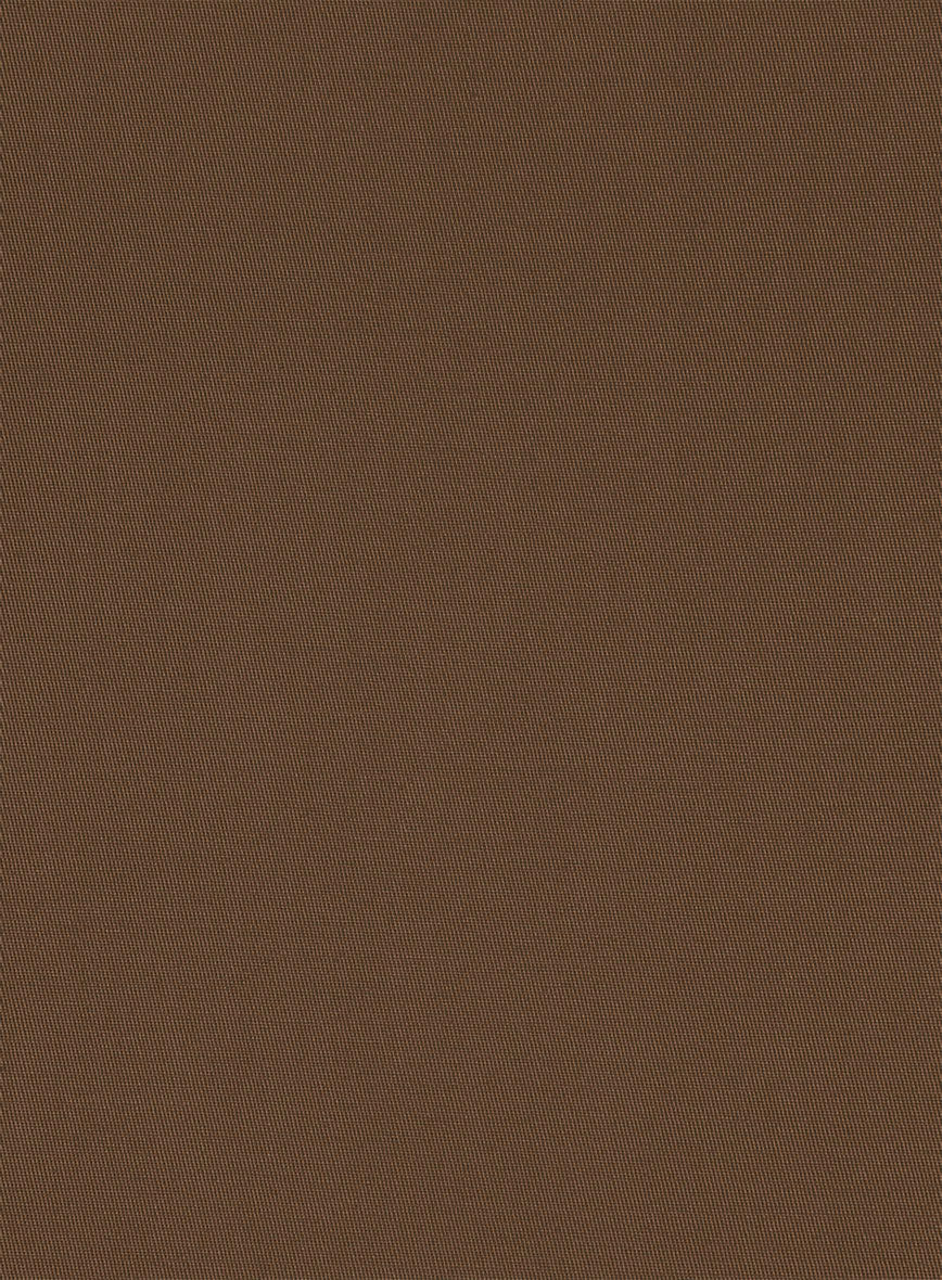 Italian Hickory Brown Cotton Stretch Jacket - StudioSuits