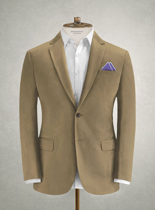 Italian Hunter Khaki Cotton Stretch Suit - StudioSuits