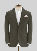 Italian Ivy Green Cotton Stretch Jacket - StudioSuits