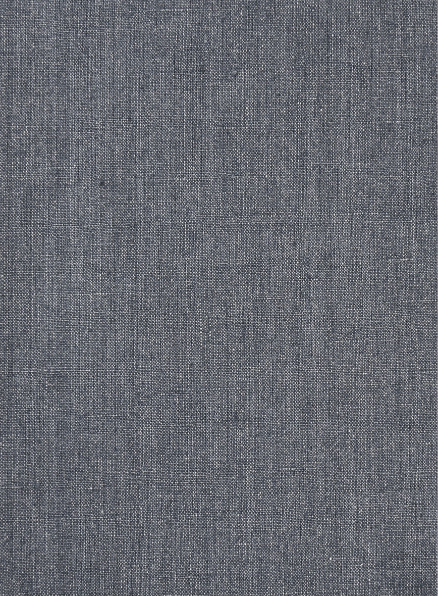 Italian Khyber Gray Blue Linen Jacket