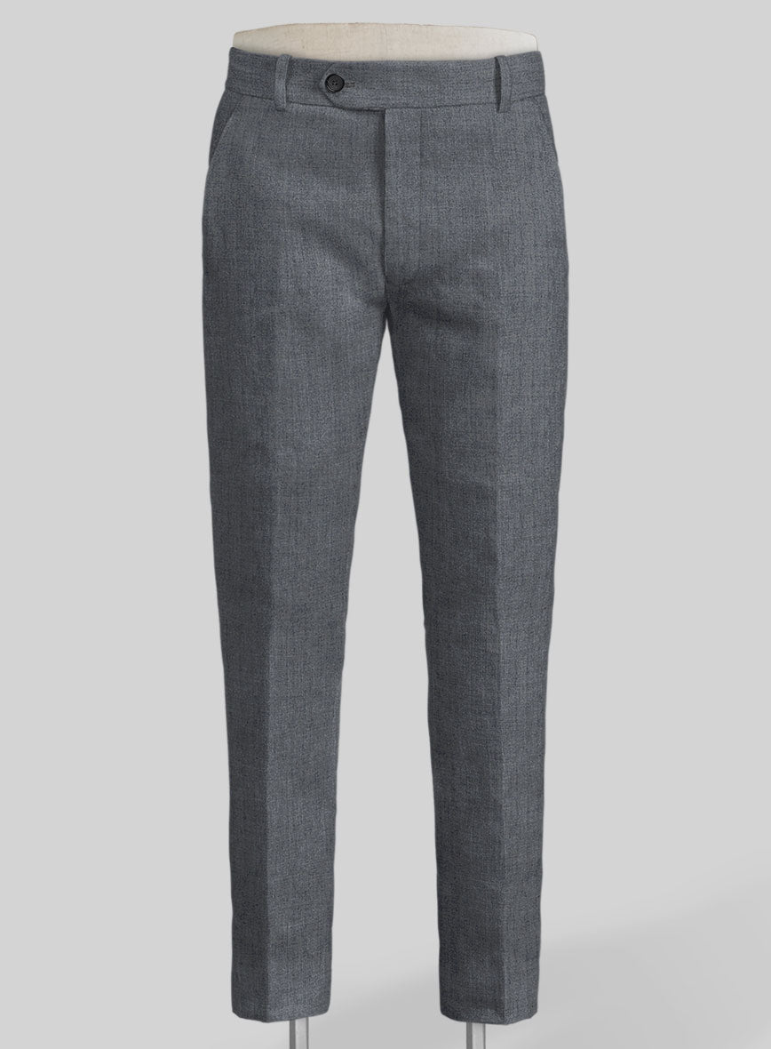 Italian Khyber Gray Blue Linen Pants