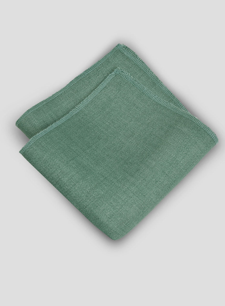 Italian Linen Pocket Square - Brandy Green - StudioSuits