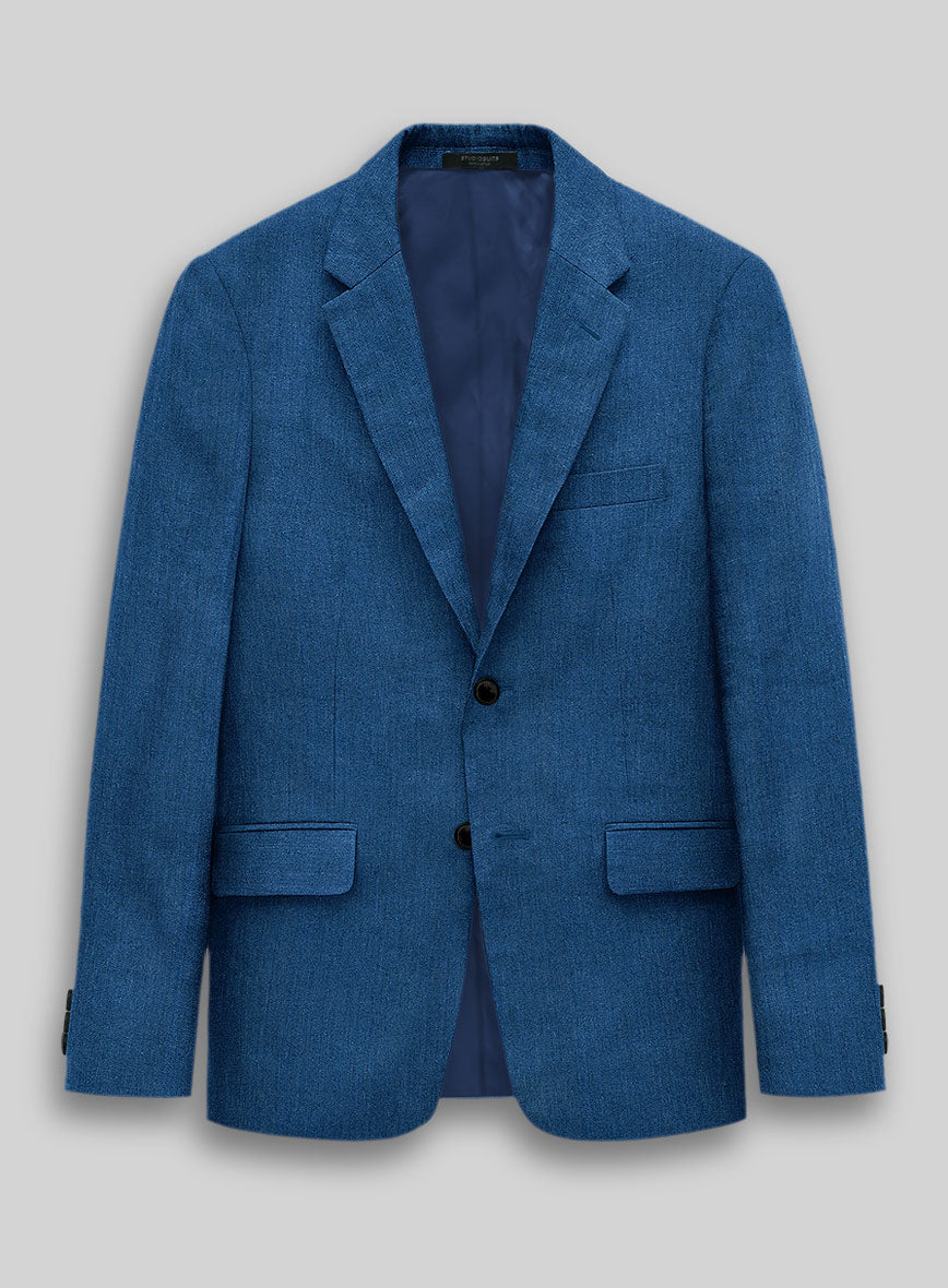 Italian Linen French Blue Suit - StudioSuits