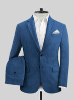 Italian Linen French Blue Suit - StudioSuits