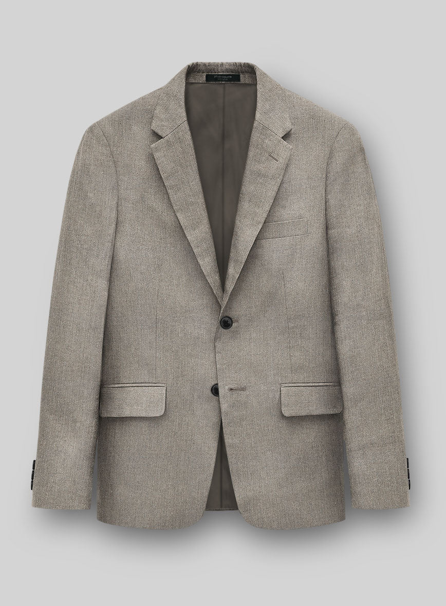 Italian Linen French Brown Jacket - StudioSuits