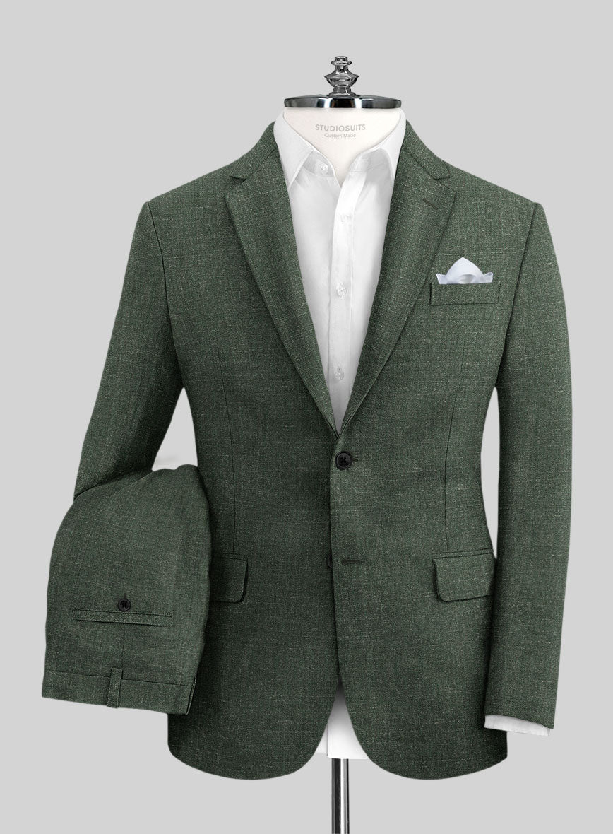 Italian Linen Jade Green Suit - StudioSuits