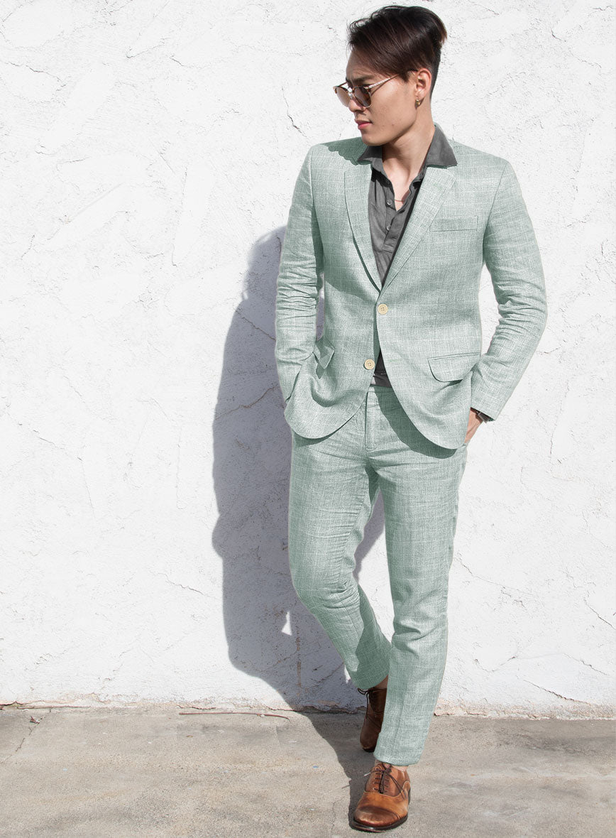Italian Linen Lusso Summer Green Suit – StudioSuits