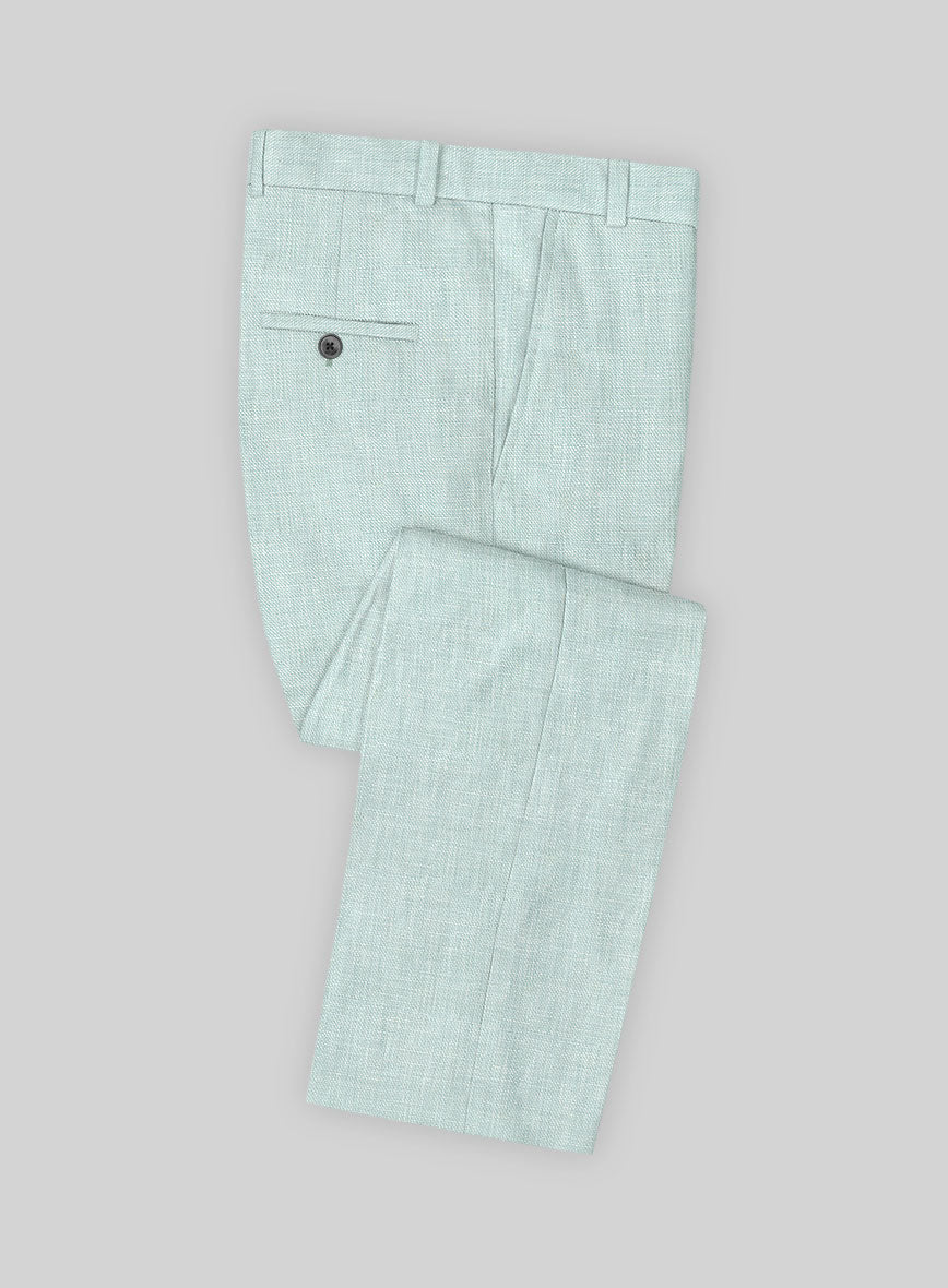 Italian Linen Mint Green Suit - StudioSuits