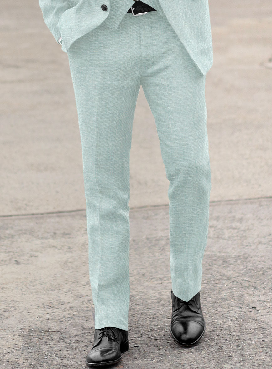 Italian Linen Mint Green Suit - StudioSuits