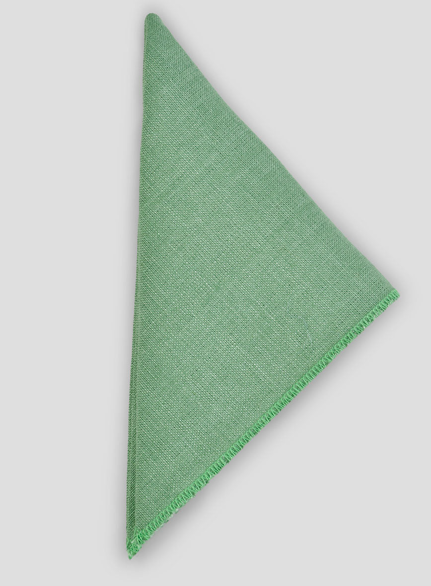 Italian Linen Pocket Square - Mojito Green - StudioSuits