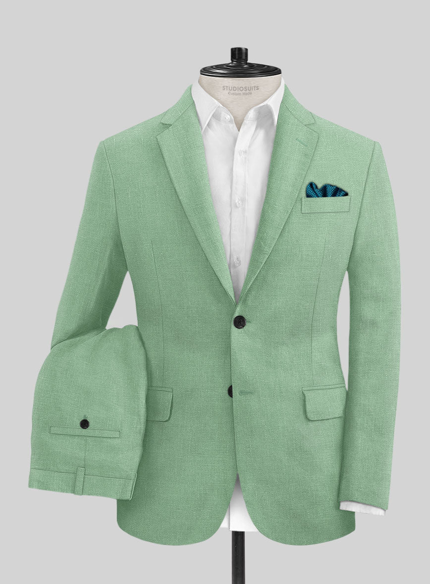 Italian Linen Mojito Green Suit - StudioSuits