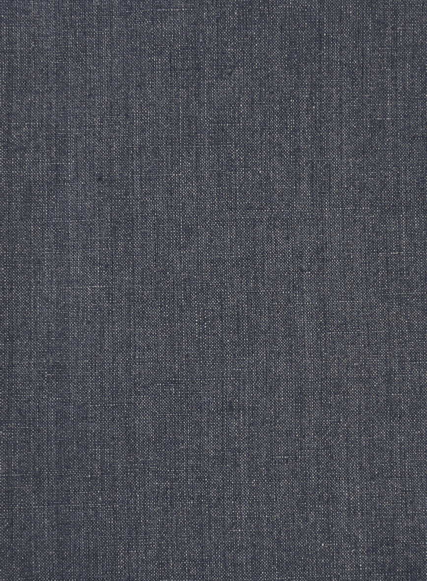 Italian Linen Zod Blue Pants - StudioSuits