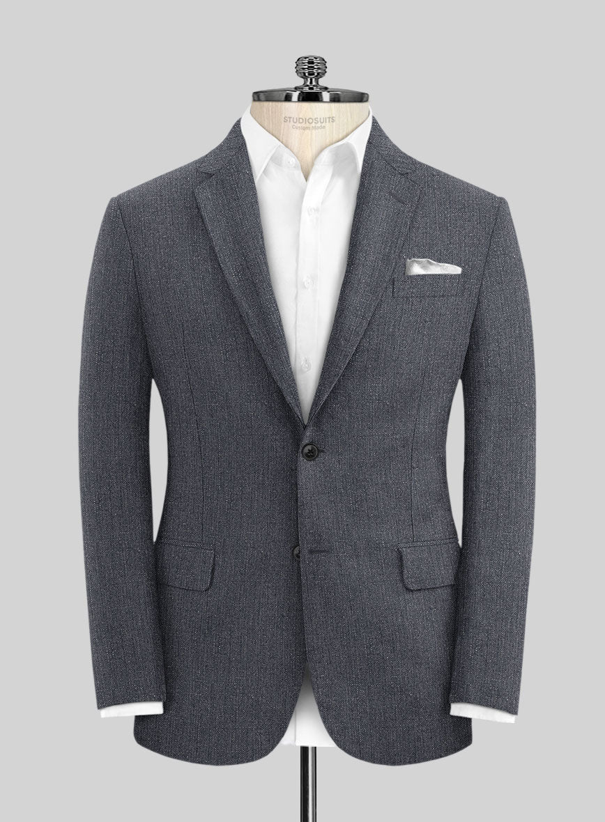 Italian Linen Zod Blue Suit – StudioSuits