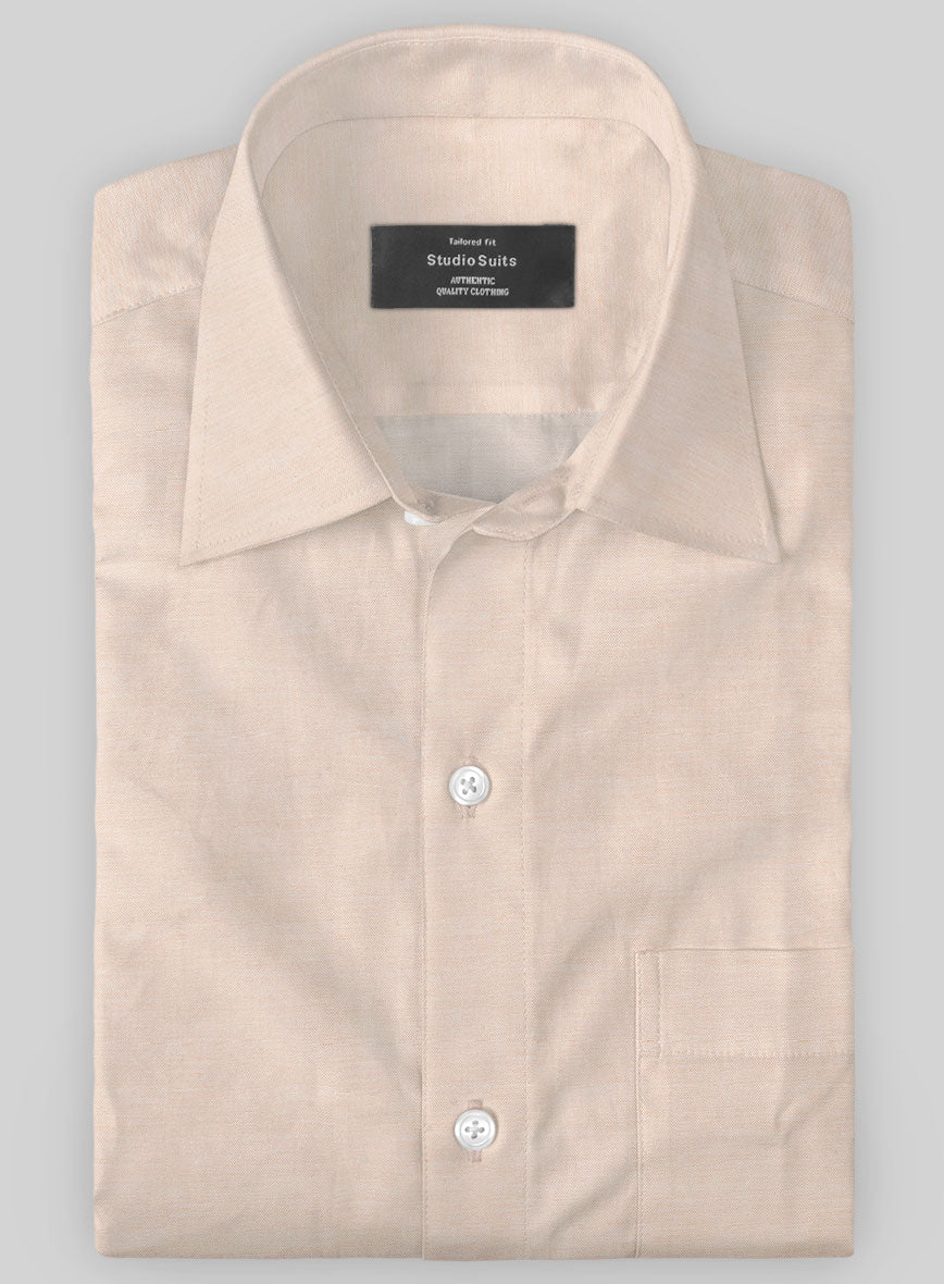 Italian Lombardo Beige Shirt - StudioSuits