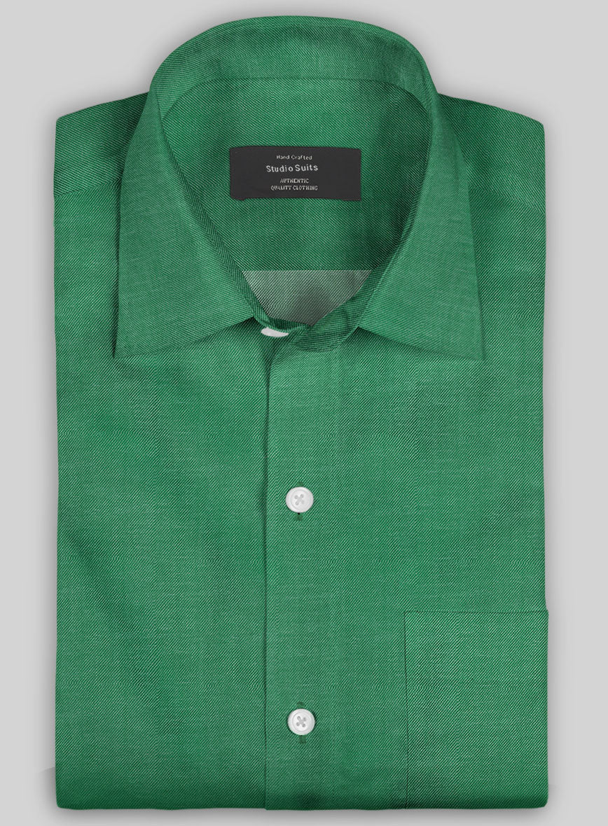 Italian Lombardo Green Shirt - StudioSuits