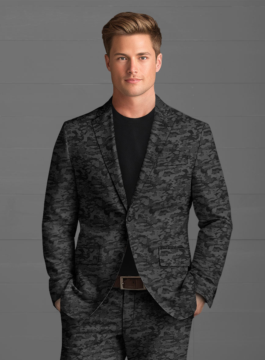 Italian Luxury Camo Cotton Suit - StudioSuits