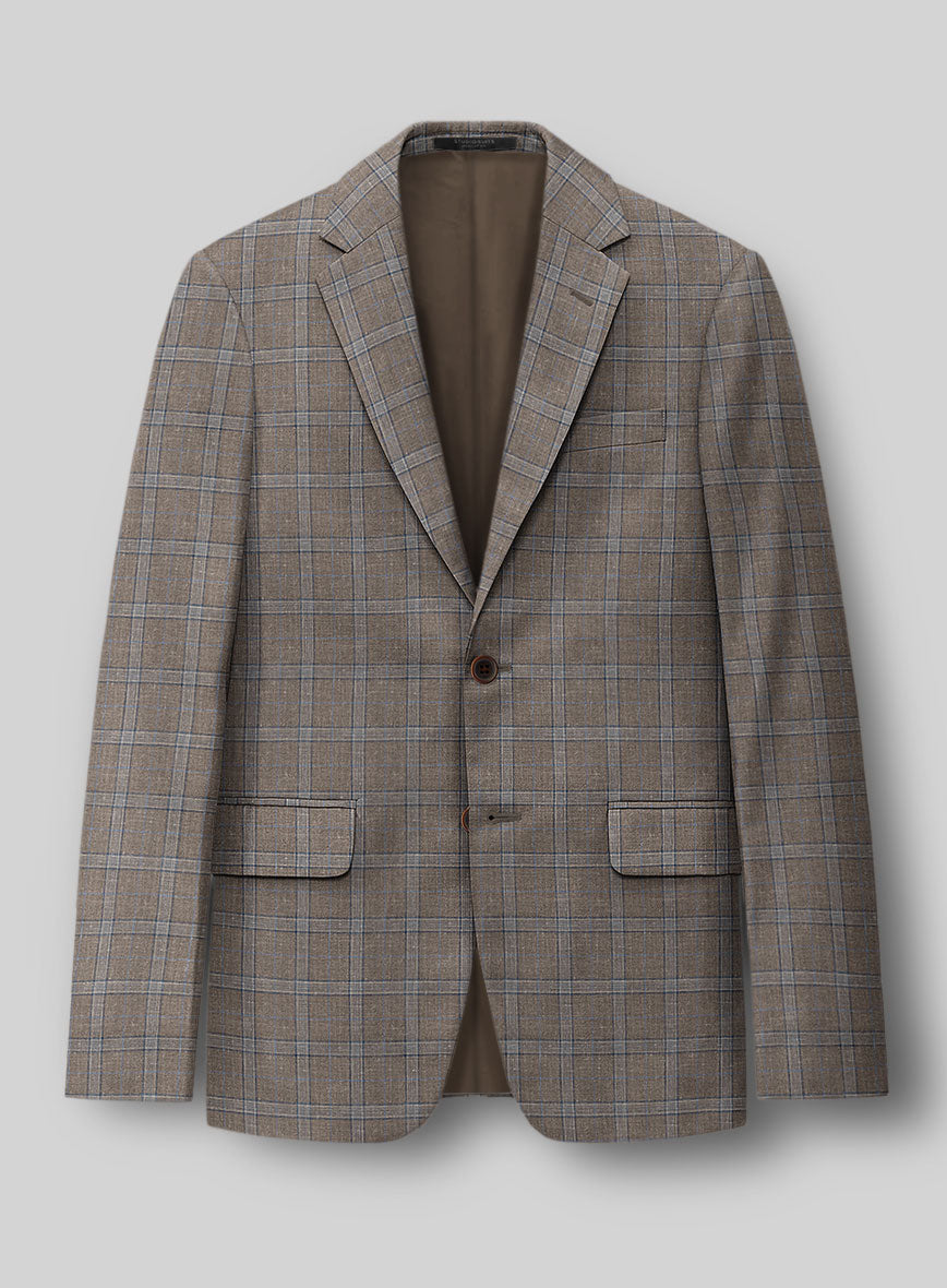 Italian Murano Igelu Brown Wool Linen Silk Suit - StudioSuits