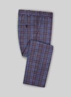 Italian Murano Moque Checks Wool Linen Pants - StudioSuits