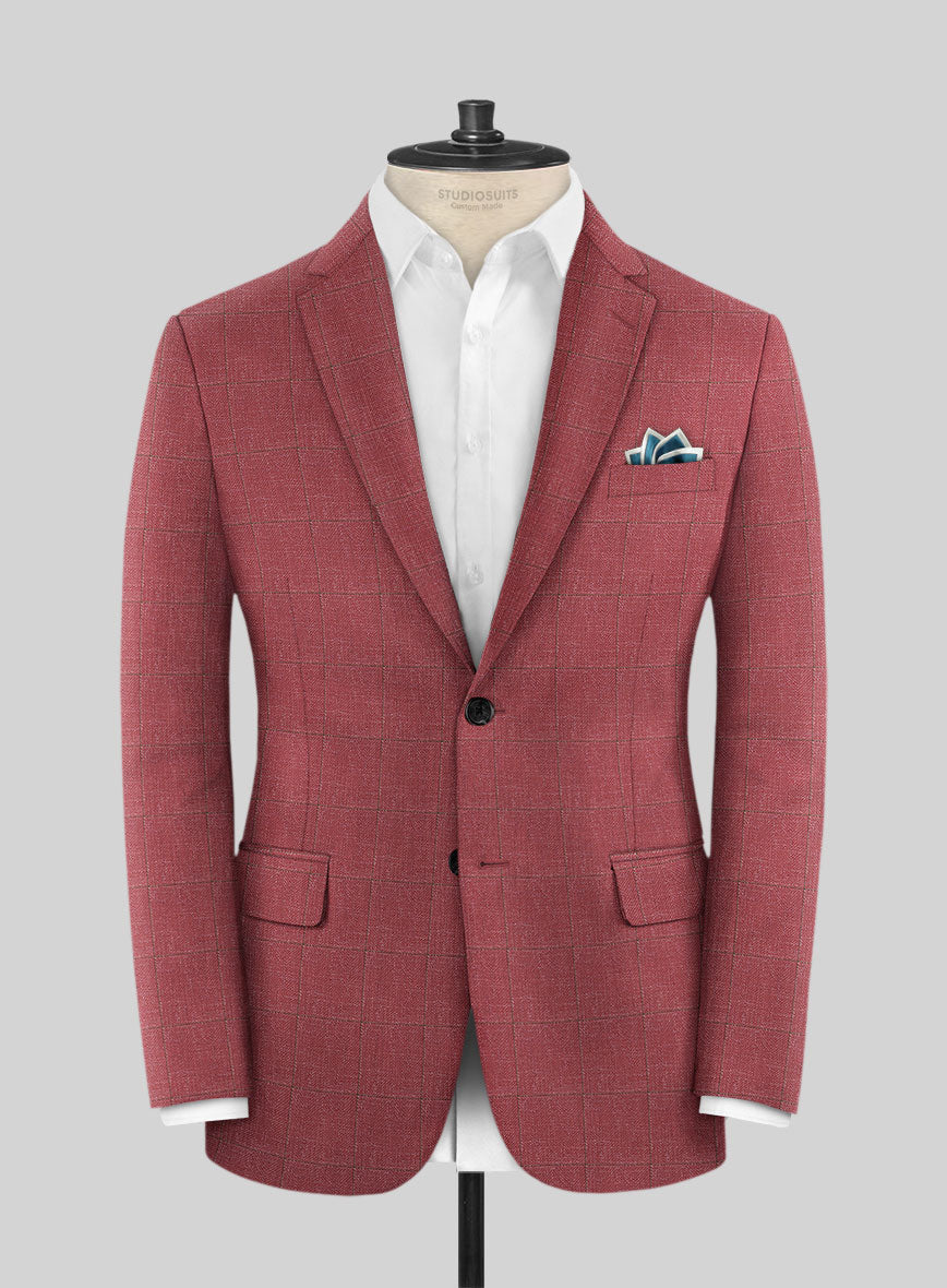 Italian Murano Radon Pink Wool Linen Silk Jacket - StudioSuits