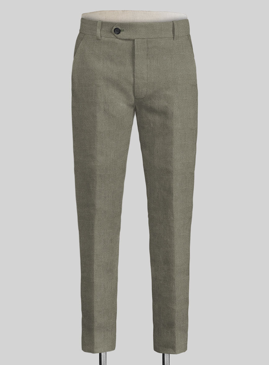 Italian Muted Green Linen Suit - StudioSuits