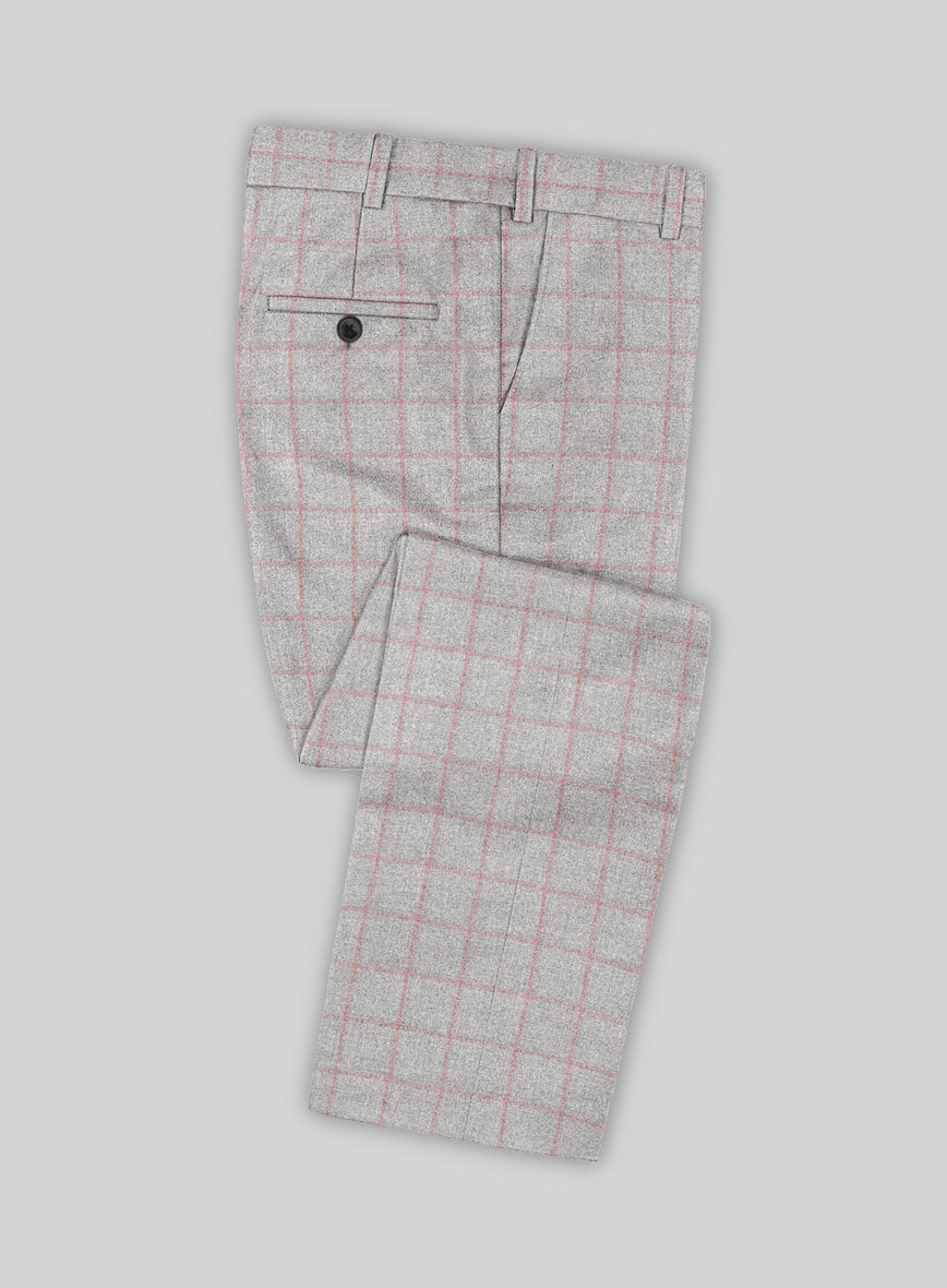 Italian Norezi Gray Wool Pants - StudioSuits