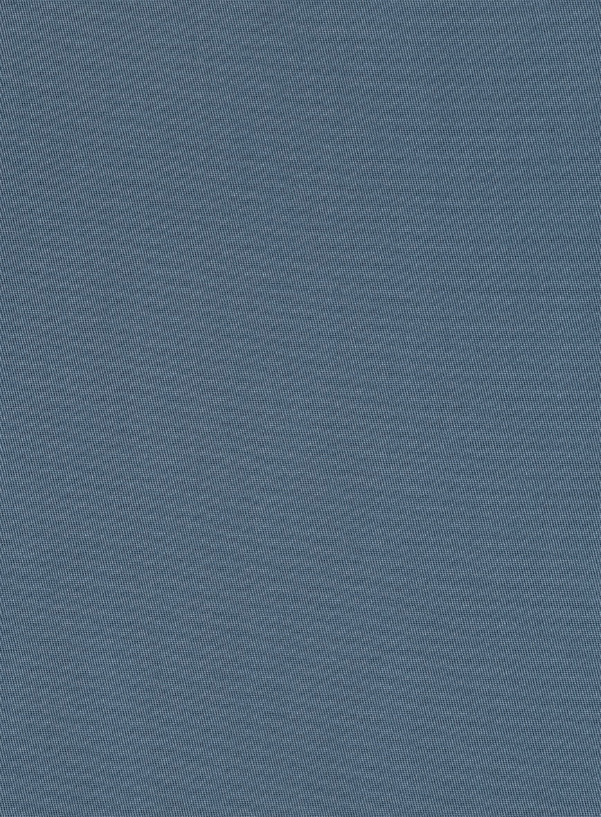 Italian Petrol Blue Cotton Stretch Suit - StudioSuits