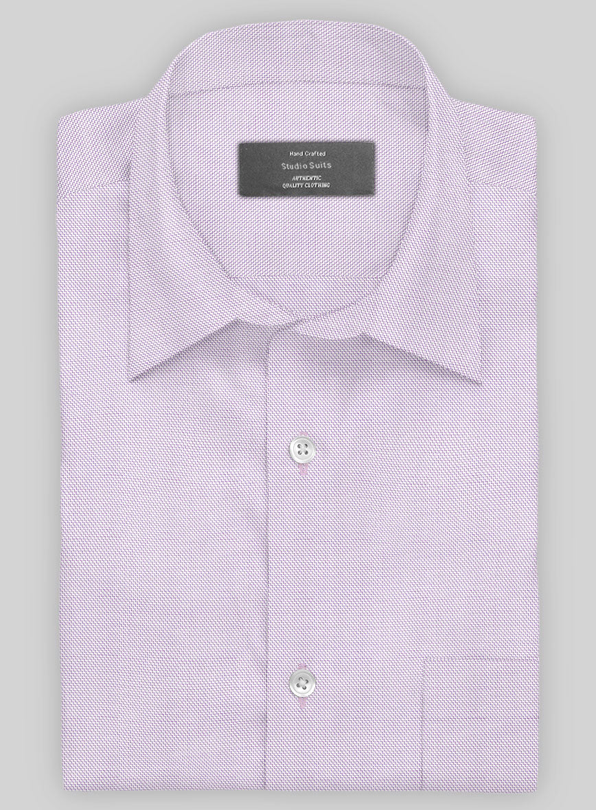 Italian Pink Sharkskin Shirt - StudioSuits