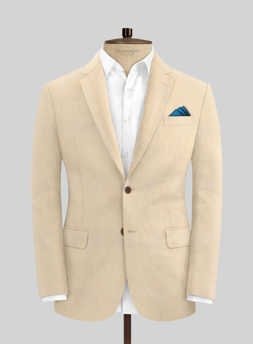 Italian Prato Musk Linen Jacket - StudioSuits