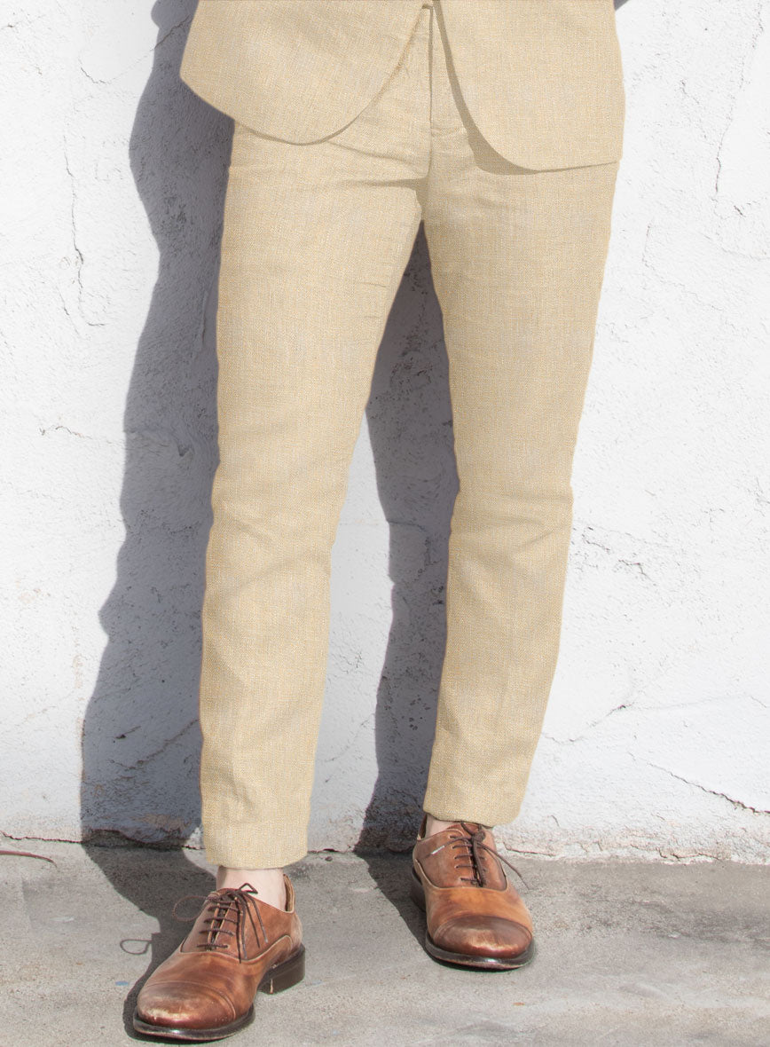 Italian Prato Musk Linen Pants - StudioSuits