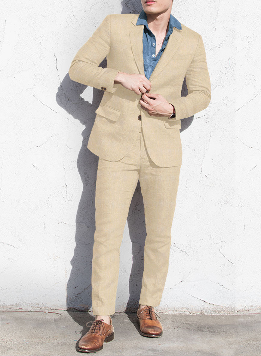 Italian Prato Musk Linen Suit - StudioSuits