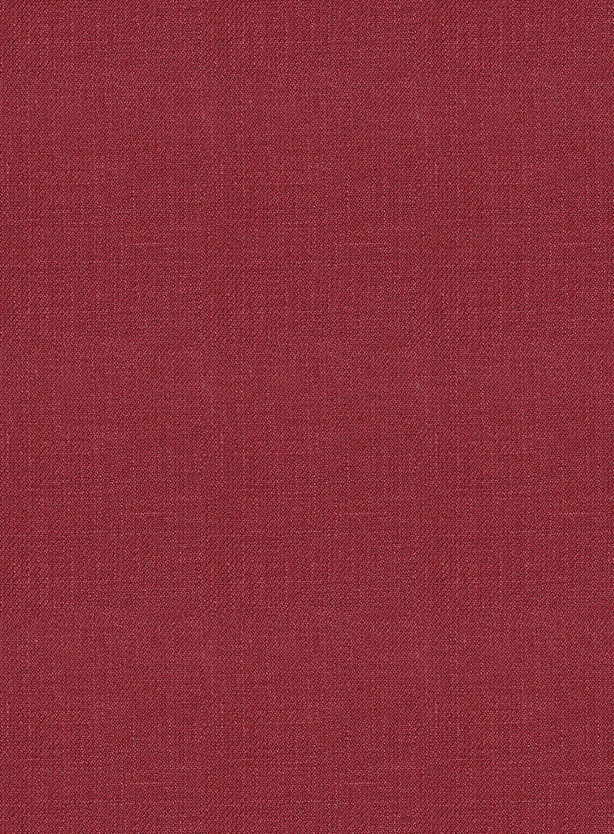 Italian Prato Burgundy Linen Pants - StudioSuits