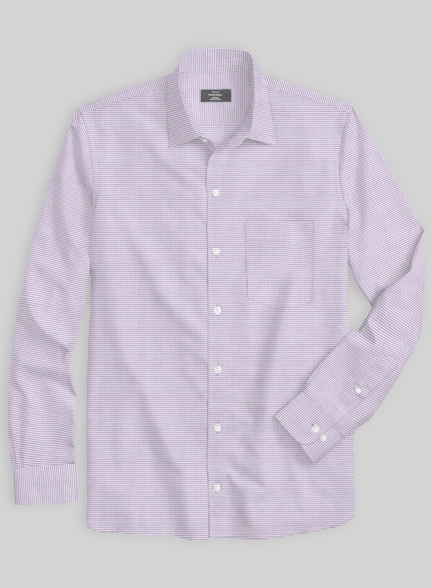 Italian Purple Grid Shirt - StudioSuits