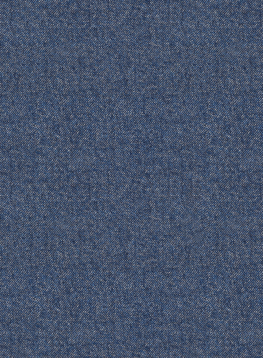 Italian Quelo Indigo Blue Twill Flannel Jacket - StudioSuits