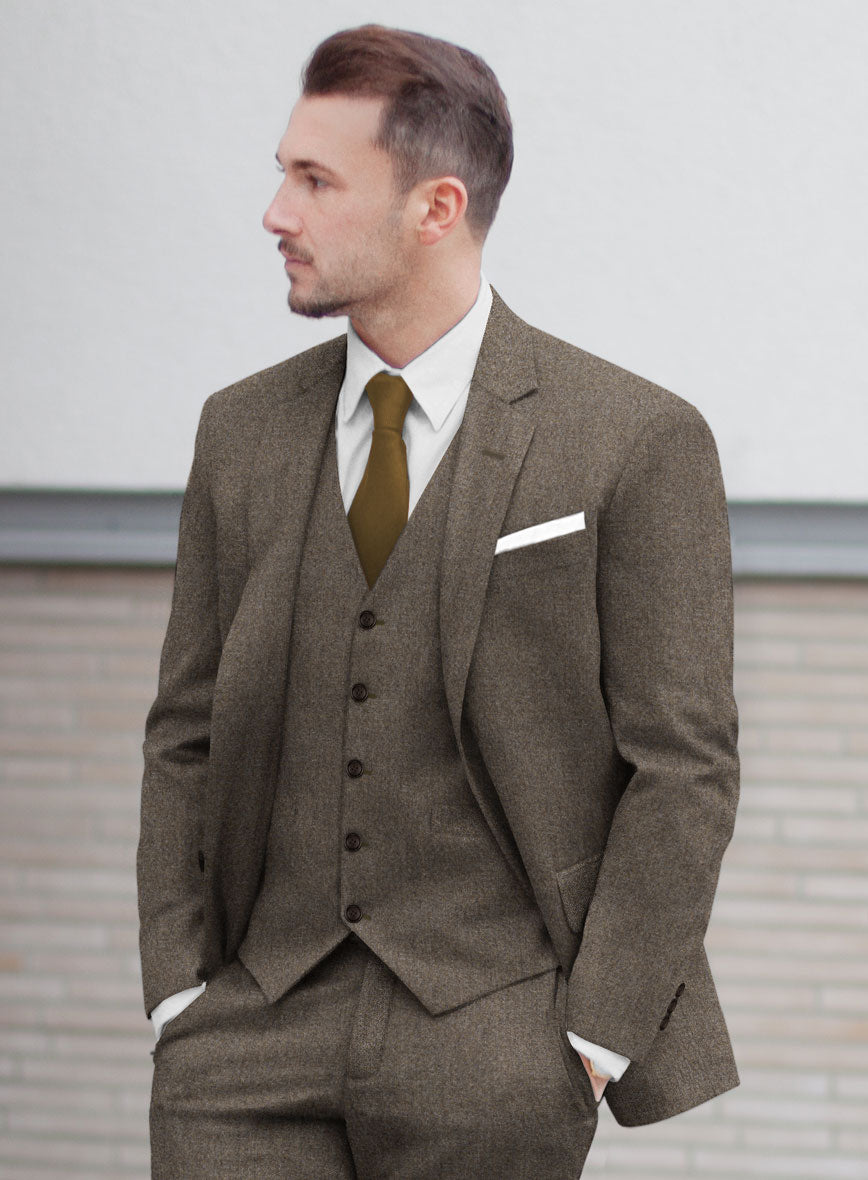 Italian Quelo Rust Brown Twill Flannel Jacket