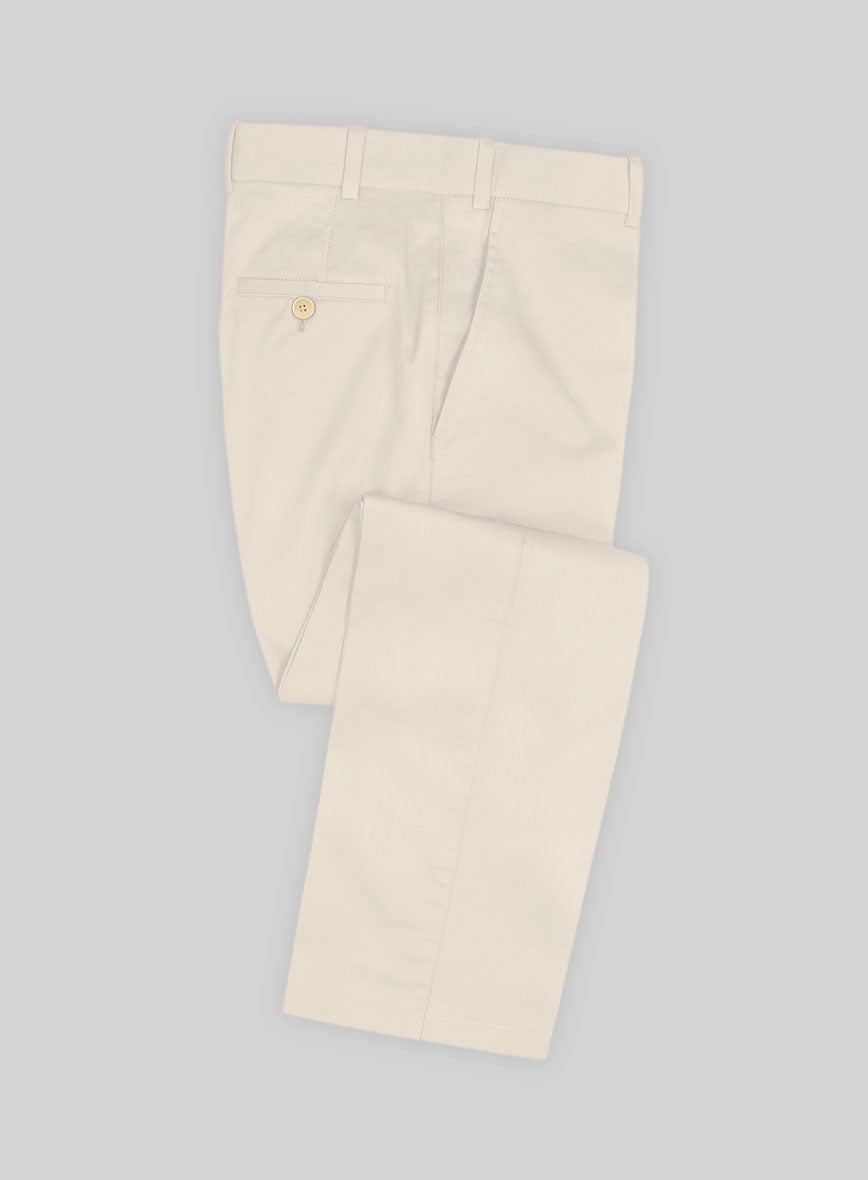 Italian Sandy Beach Cotton Stretch Pants - StudioSuits