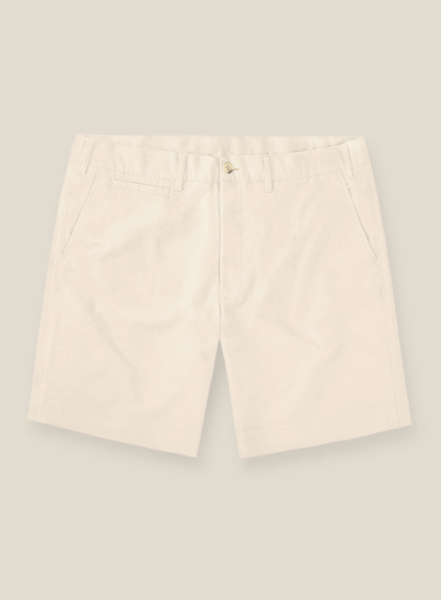 Italian Sandy Beach Cotton Stretch Shorts - StudioSuits