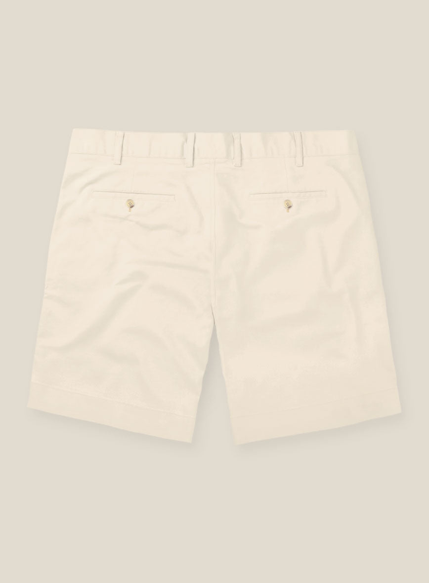 Italian Sandy Beach Cotton Stretch Shorts - StudioSuits