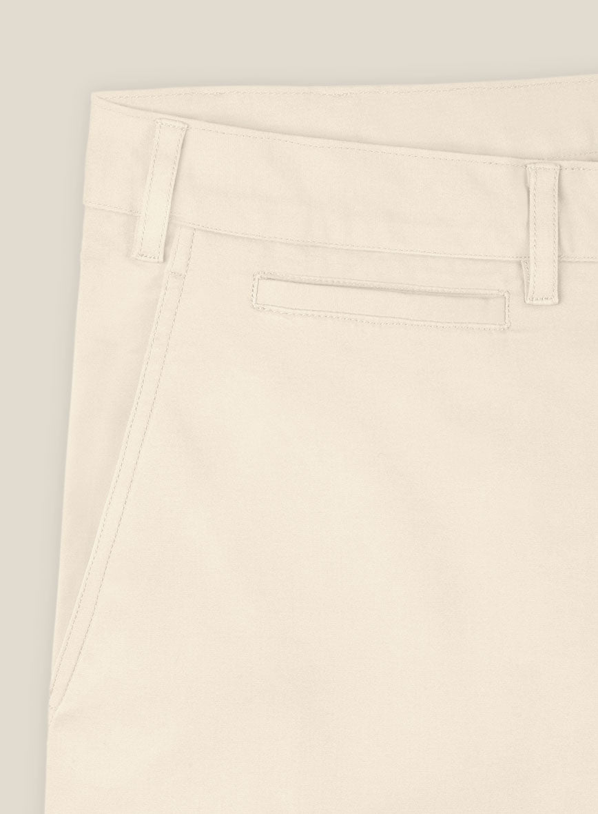 Italian Sandy Beach Cotton Stretch Shorts - StudioSuits