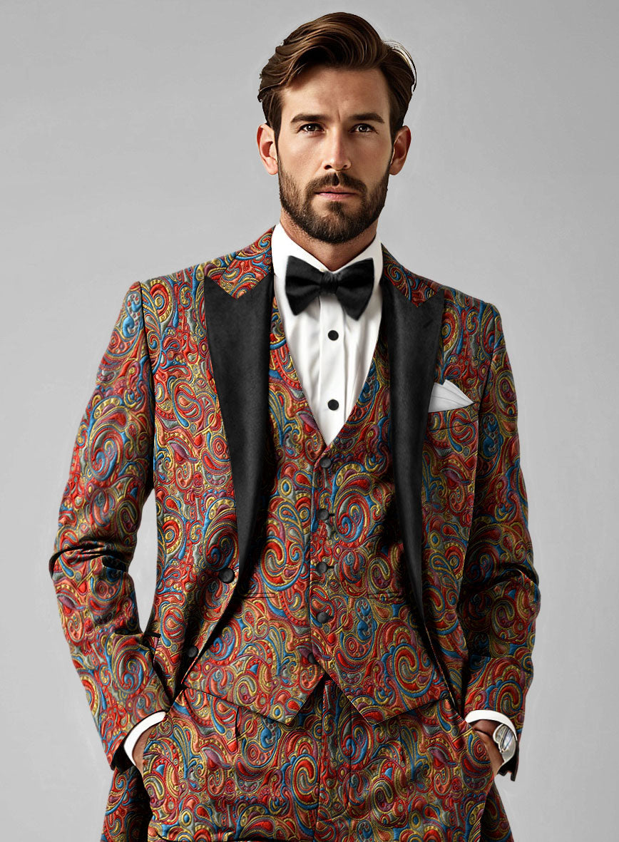 Italian Silk Socorro 3 Piece Tuxedo Suit - StudioSuits