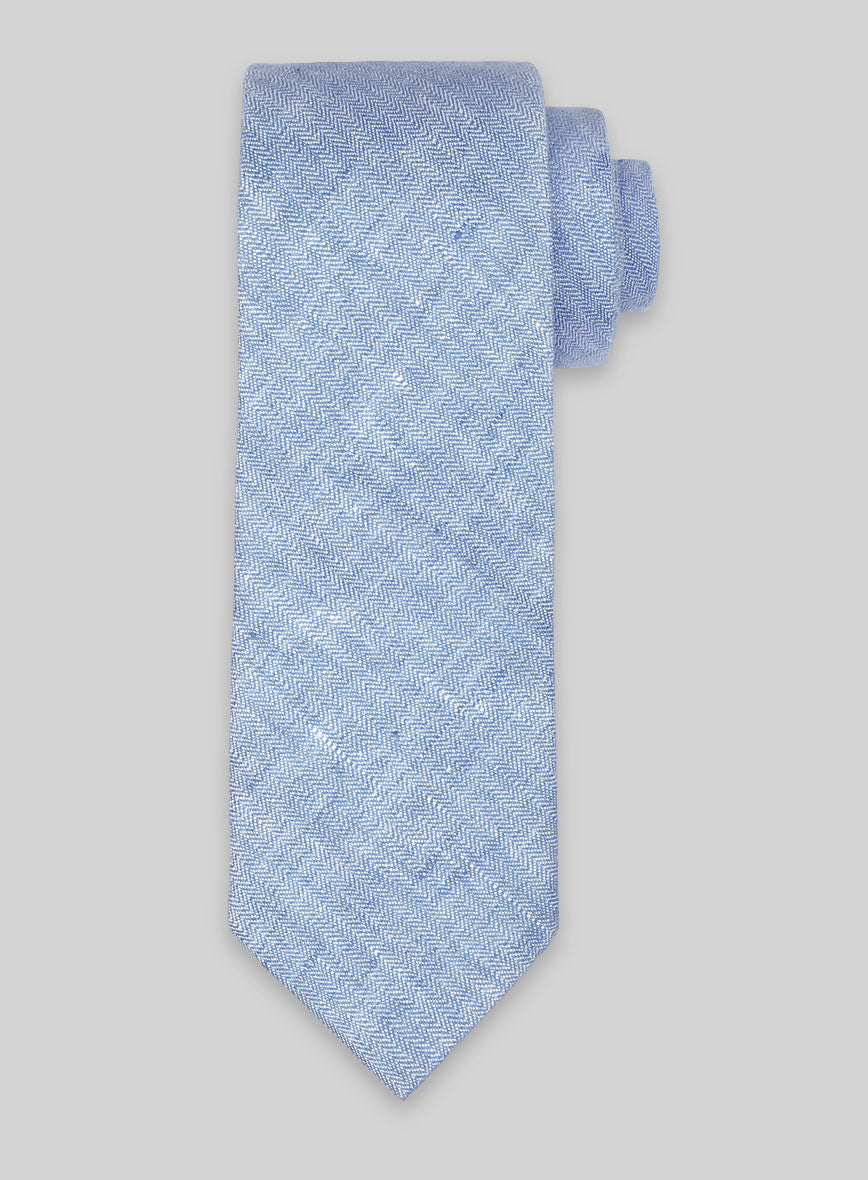 Italian Linen Tie - Sky Blue - StudioSuits