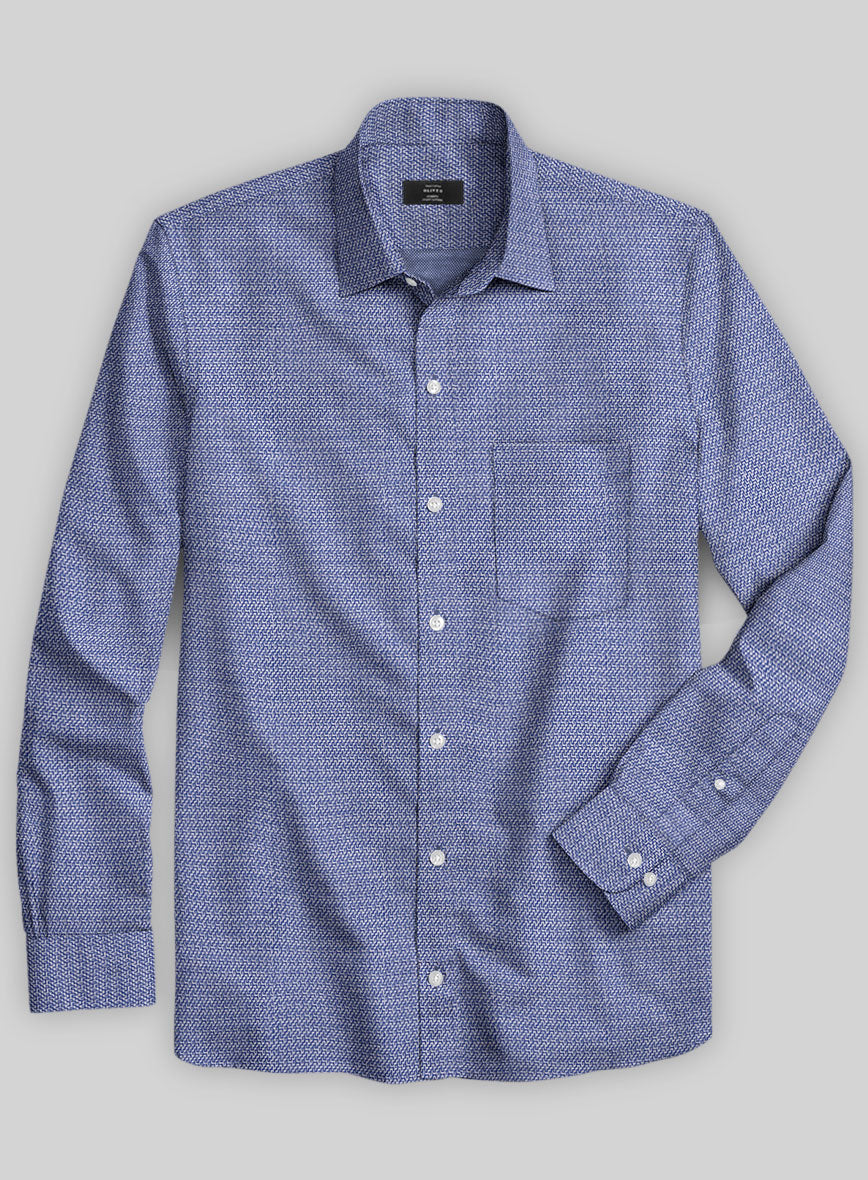 Italian Soft Blue Stretch Cotton Shirt – StudioSuits