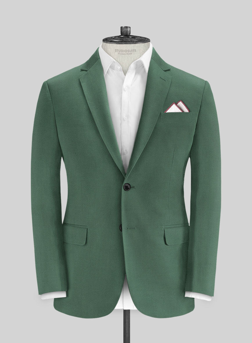 Italian Spring Green Cotton Stretch Suit - StudioSuits