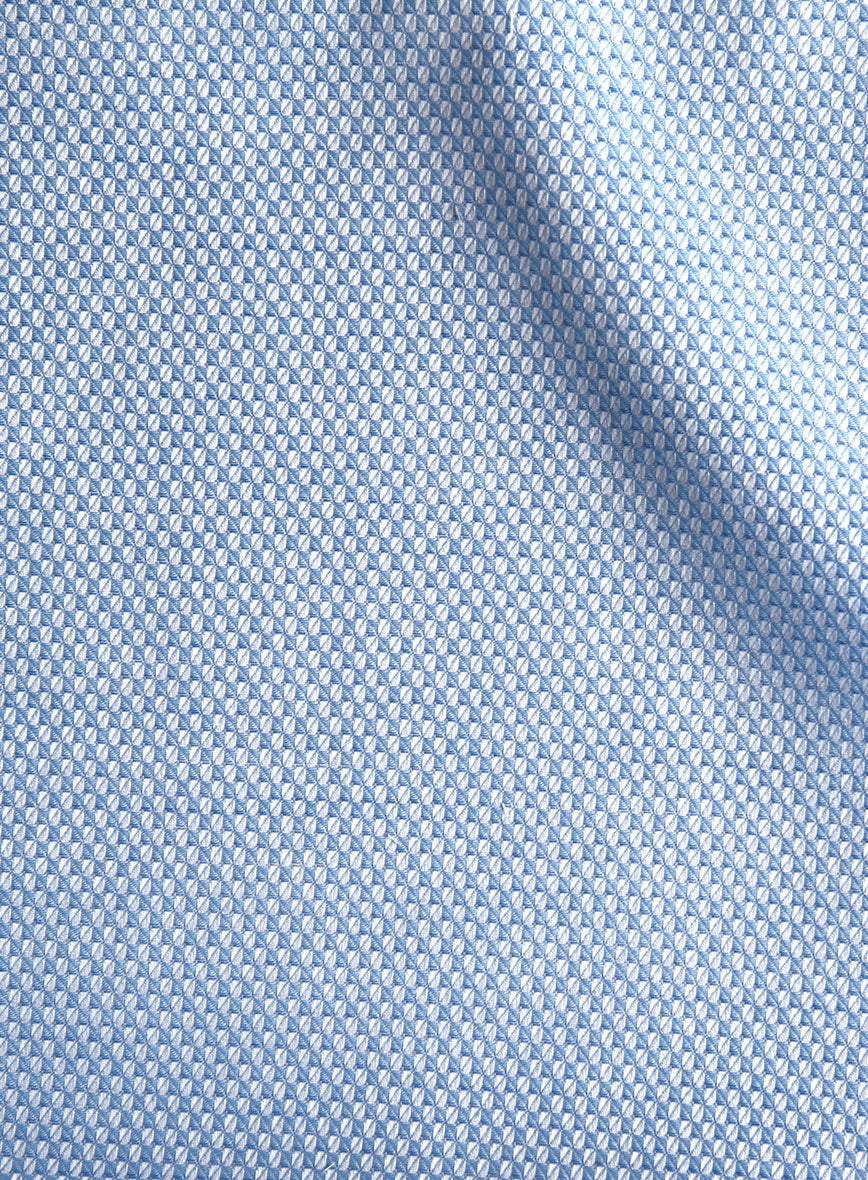 Italian Stretch Blue Starburst Shirt - StudioSuits