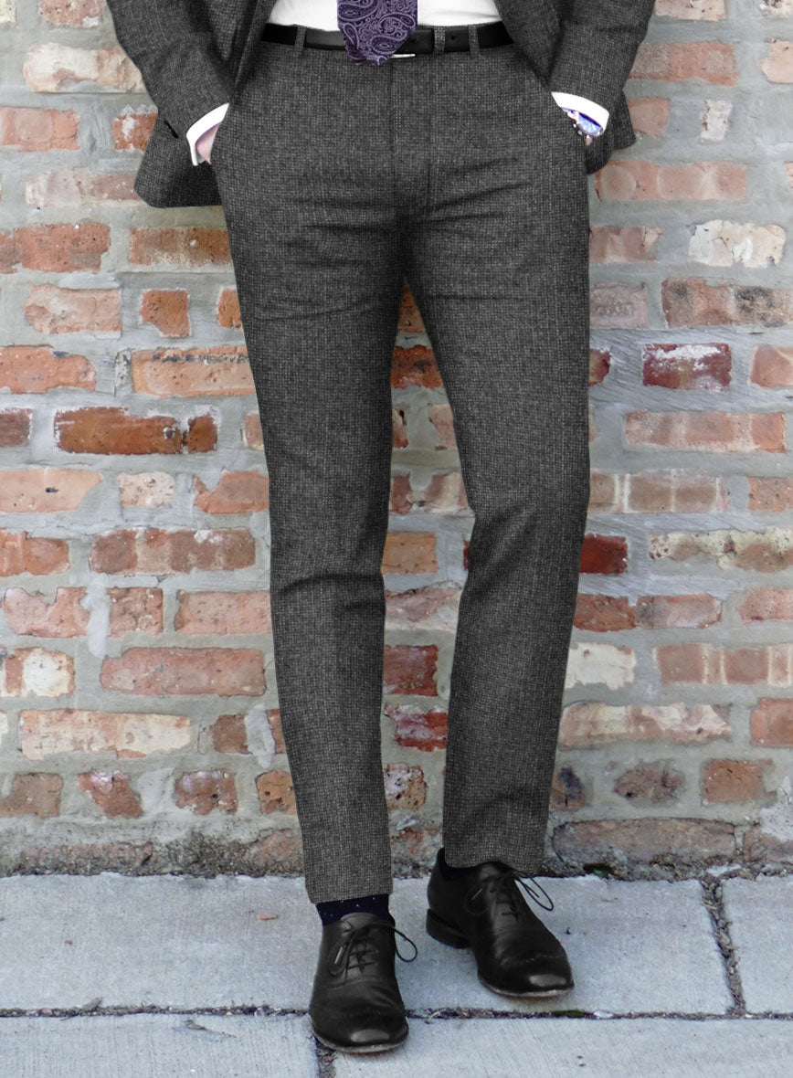 Italian Tavi Gray Nailhead Flannel Suit – StudioSuits
